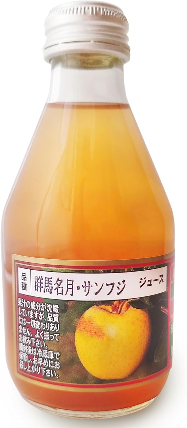 無肥料栽培 中島りんご使用｜残留農薬不検出 100％天然果汁 りんごジュース（ストレート） 180mL×30本｜無添加・無加糖